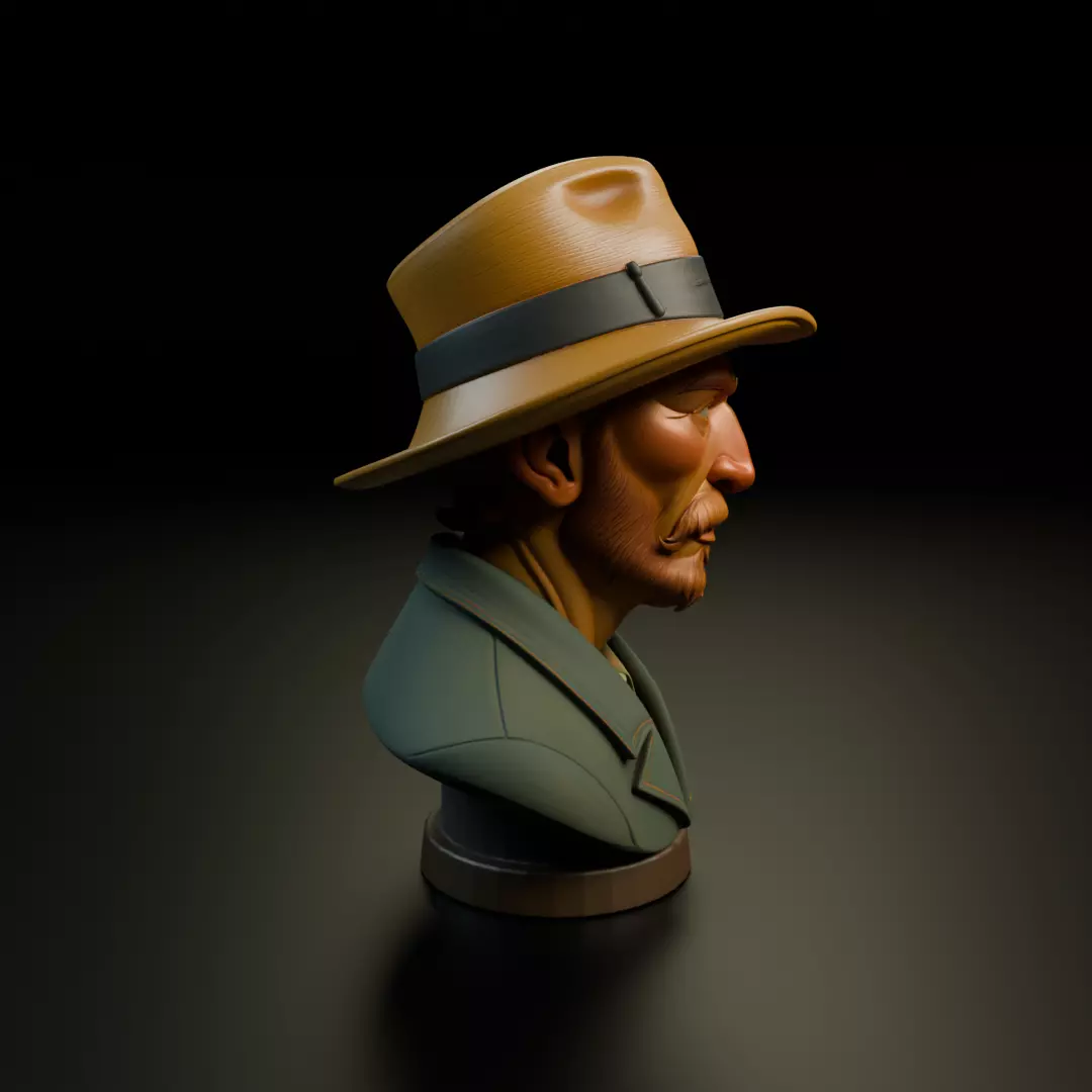 Bust Vincent van Gogh 3D print model_2