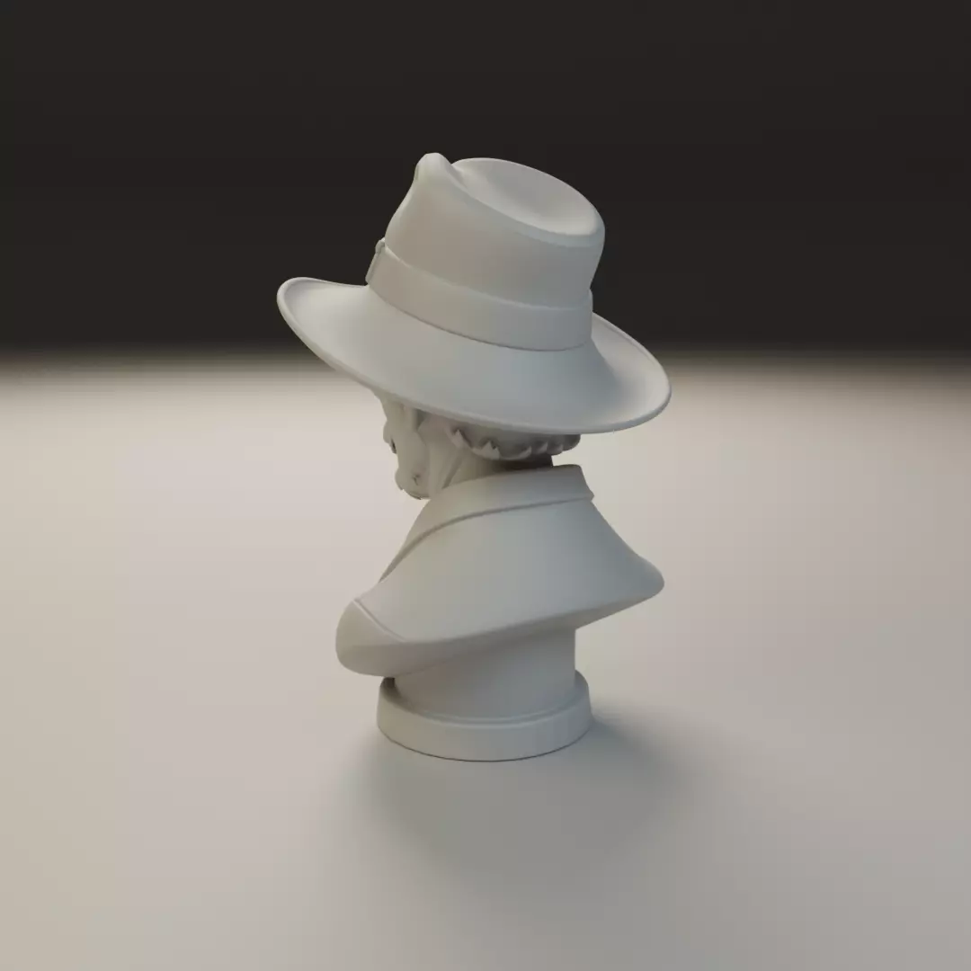 Bust Vincent van Gogh 3D print model_7