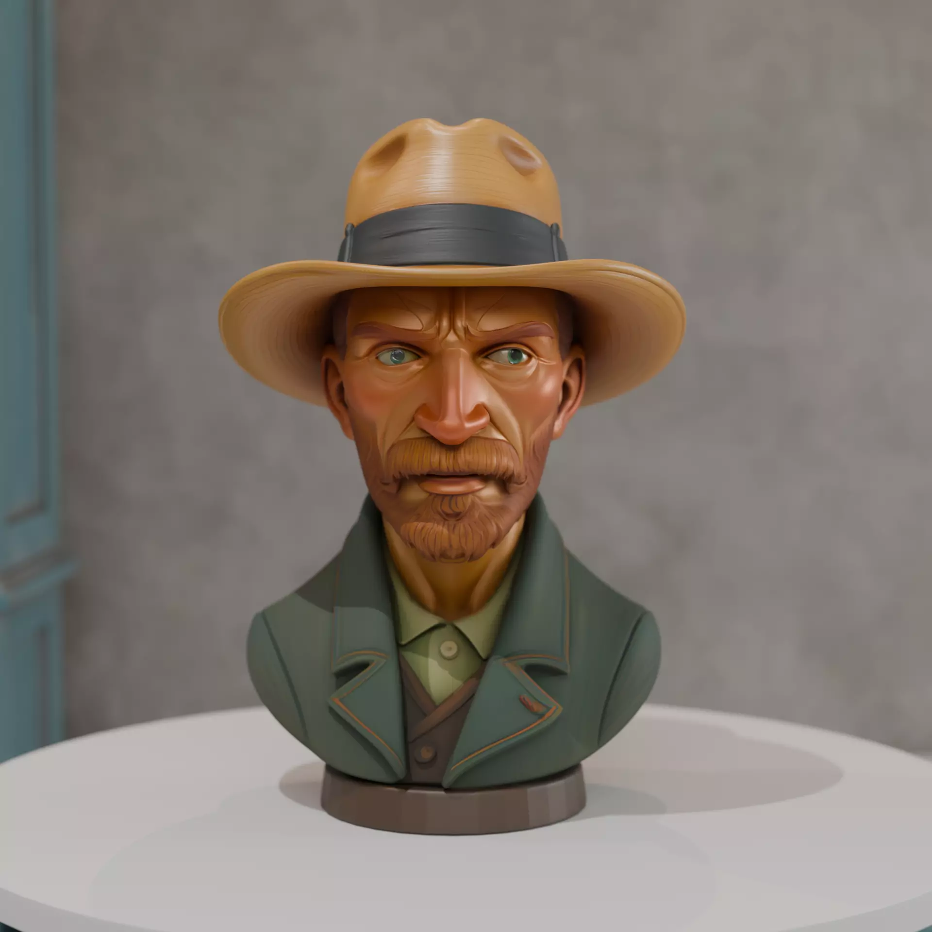 Bust Vincent van Gogh 3D print model_0