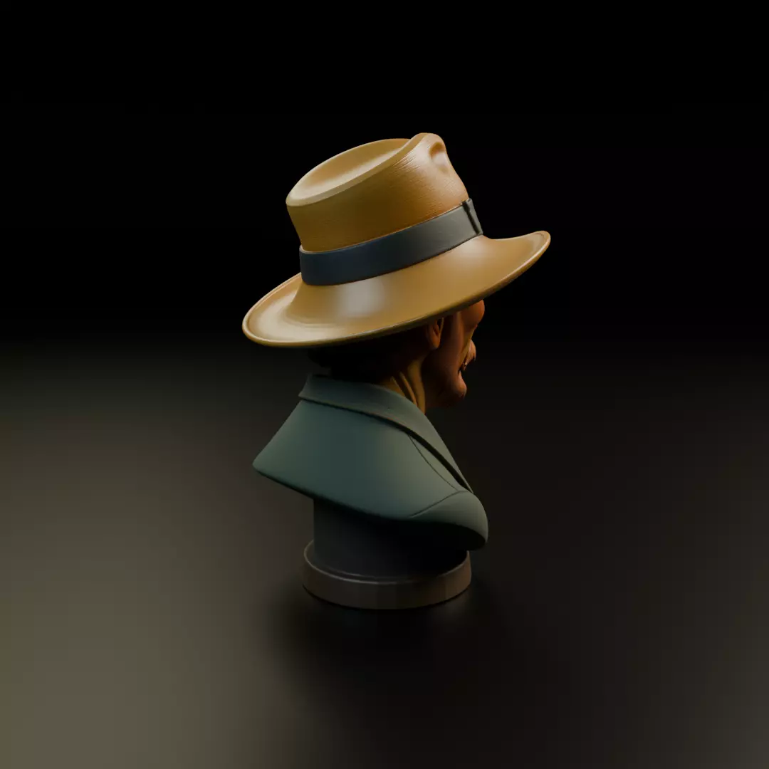 Bust Vincent van Gogh 3D print model_14