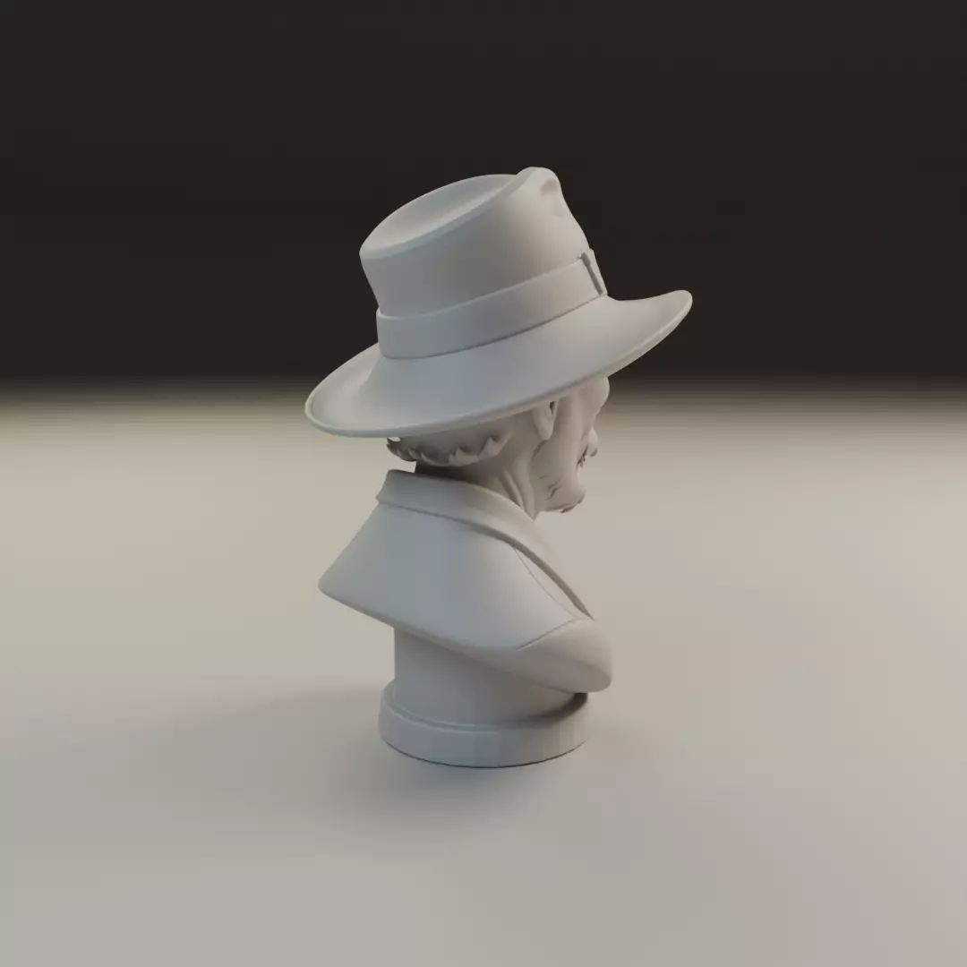 Bust Vincent van Gogh 3D print model_13