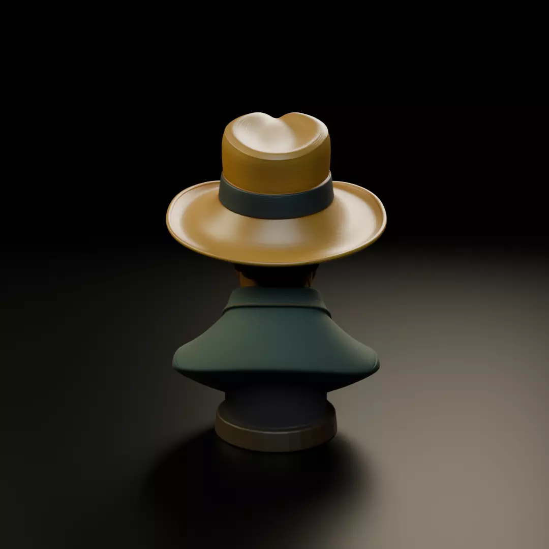 Bust Vincent van Gogh 3D print model_6