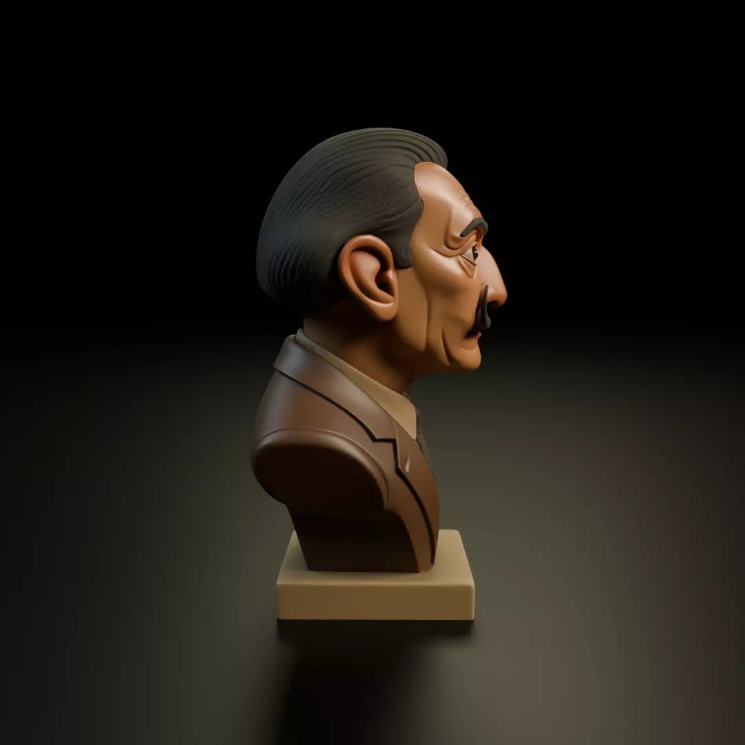 Salvador Dali Bust 3D print model_2