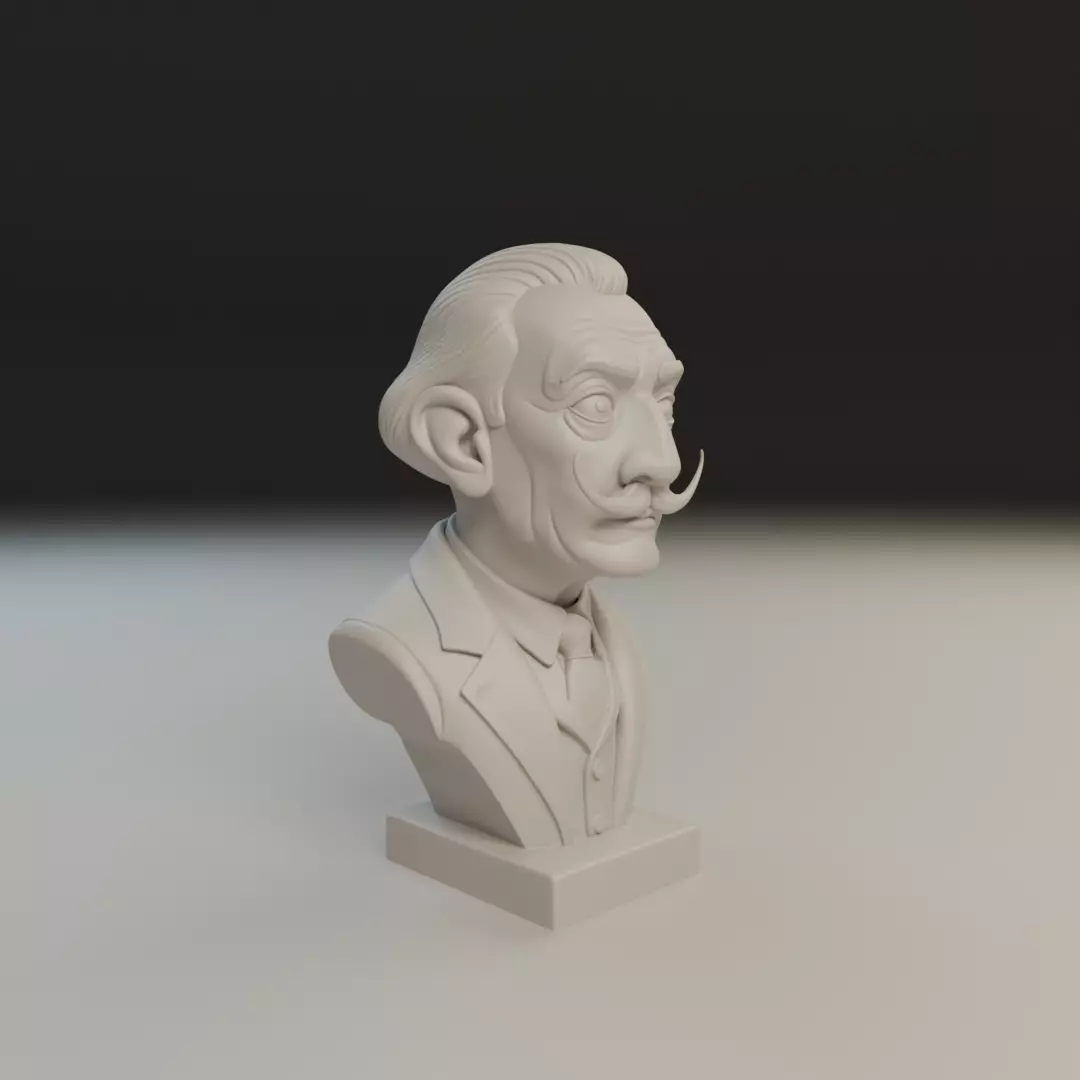 Salvador Dali Bust 3D print model_11