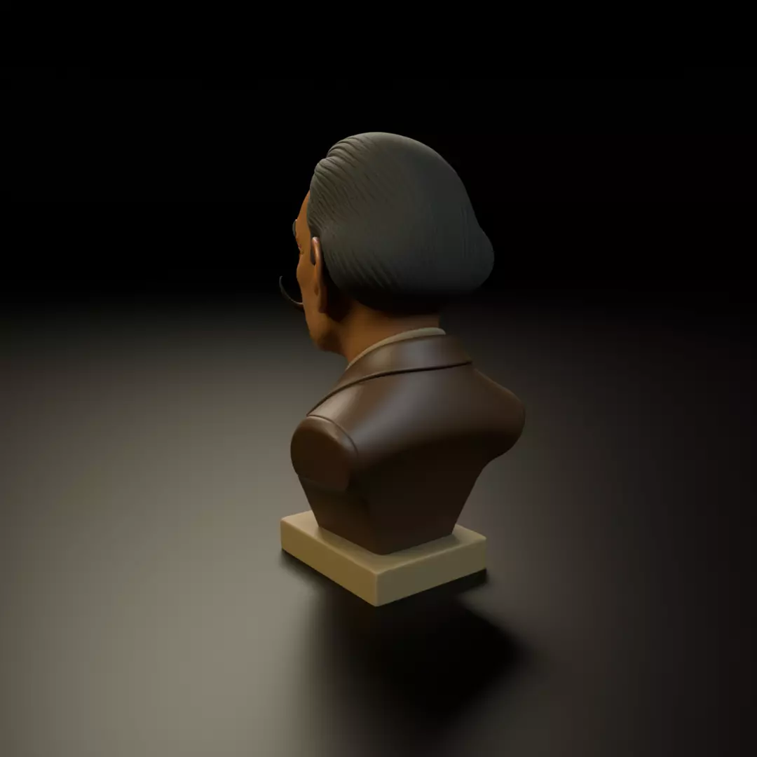 Salvador Dali Bust 3D print model_8