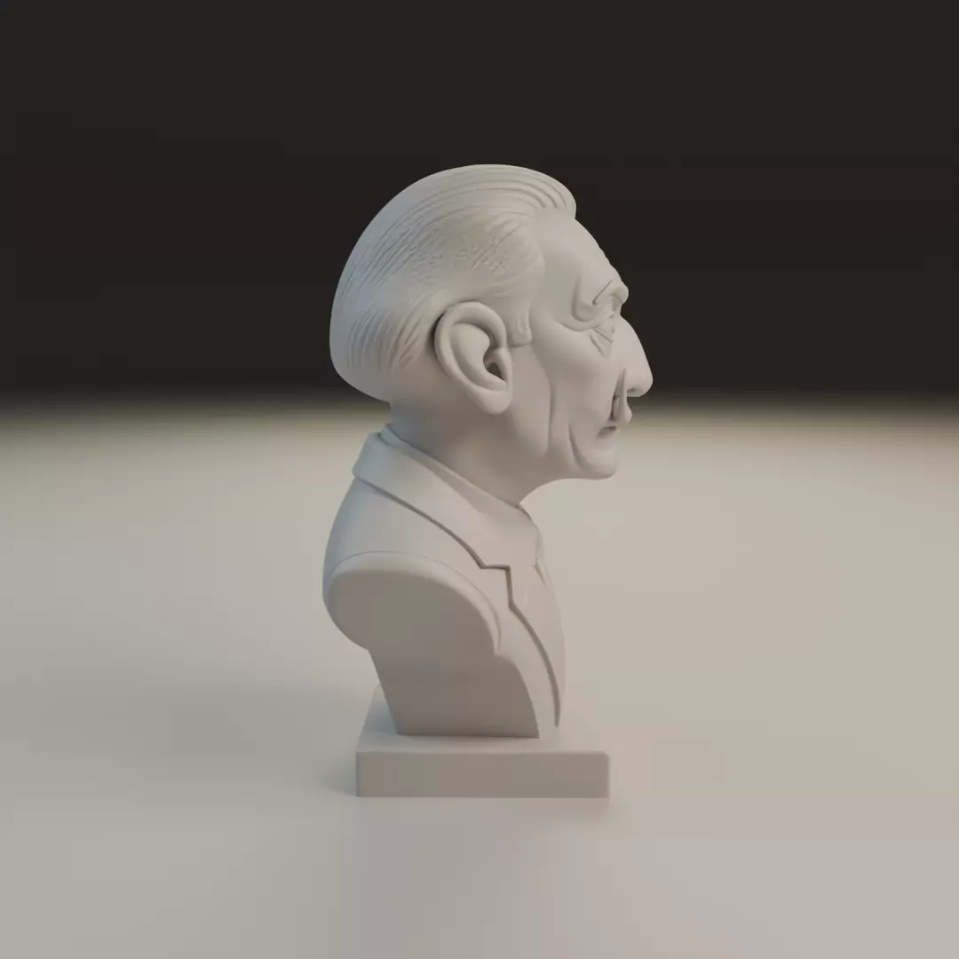 Salvador Dali Bust 3D print model_1