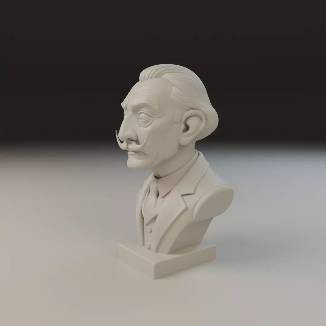 Salvador Dali Bust 3D print model_9