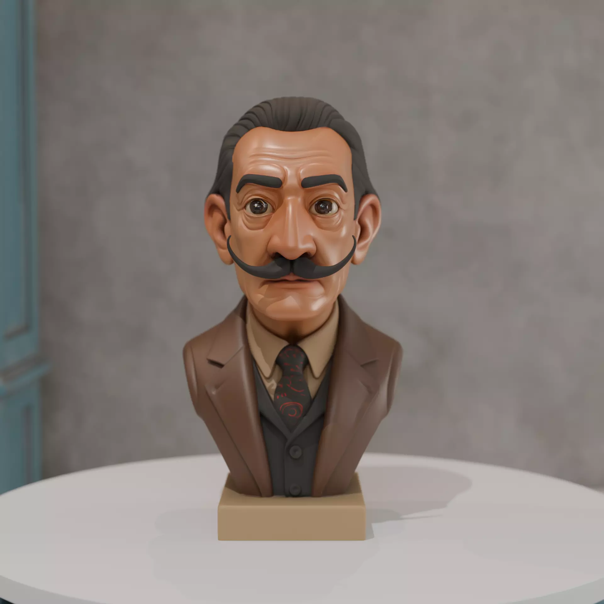 Salvador Dali Bust 3D print model_0