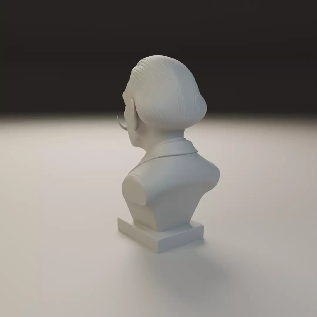 Salvador Dali Bust 3D print model_7