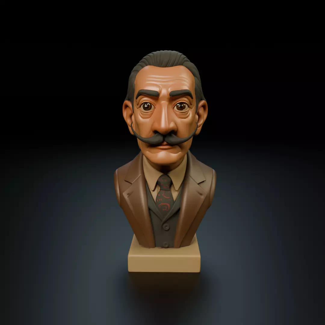 Salvador Dali Bust 3D print model_16