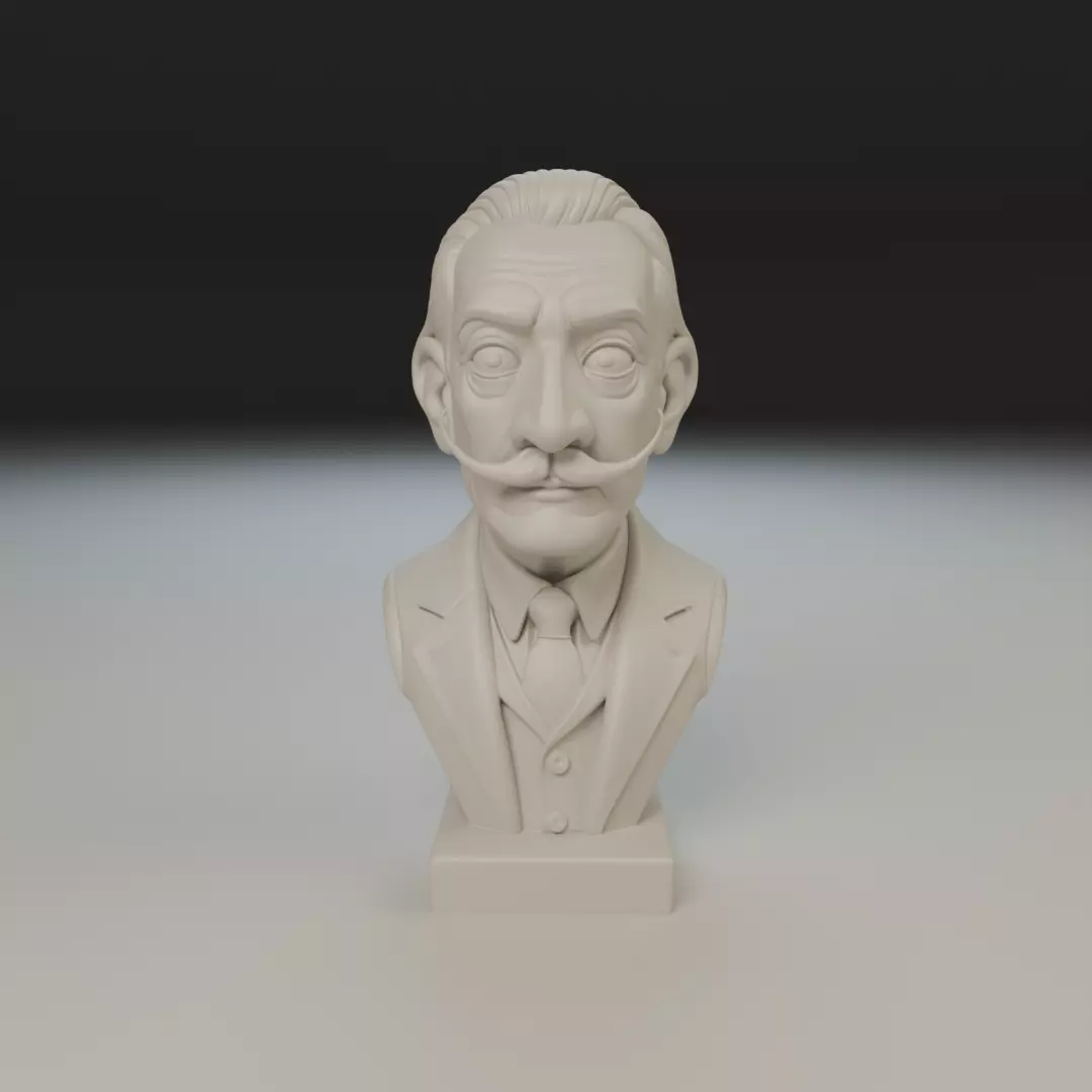 Salvador Dali Bust 3D print model_15