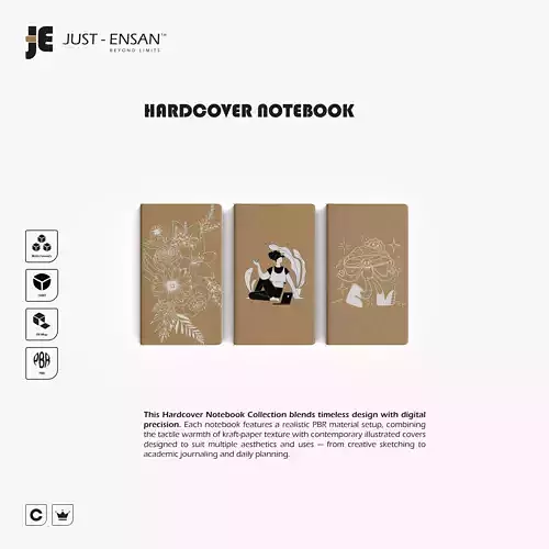 Kraft Hardcover Notebook 3D model