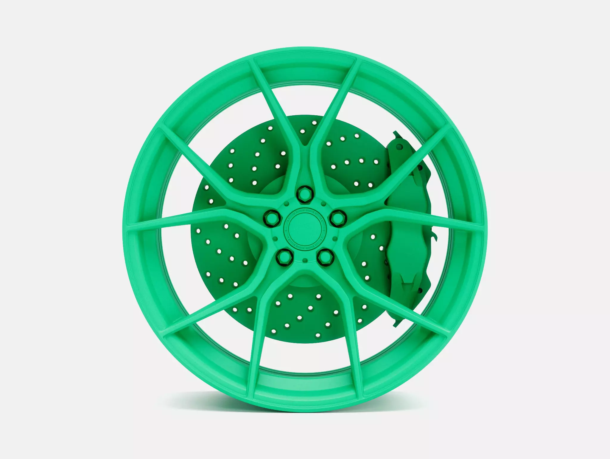 20x10 Stance SF07 Wheel and Brake 3D print model_3