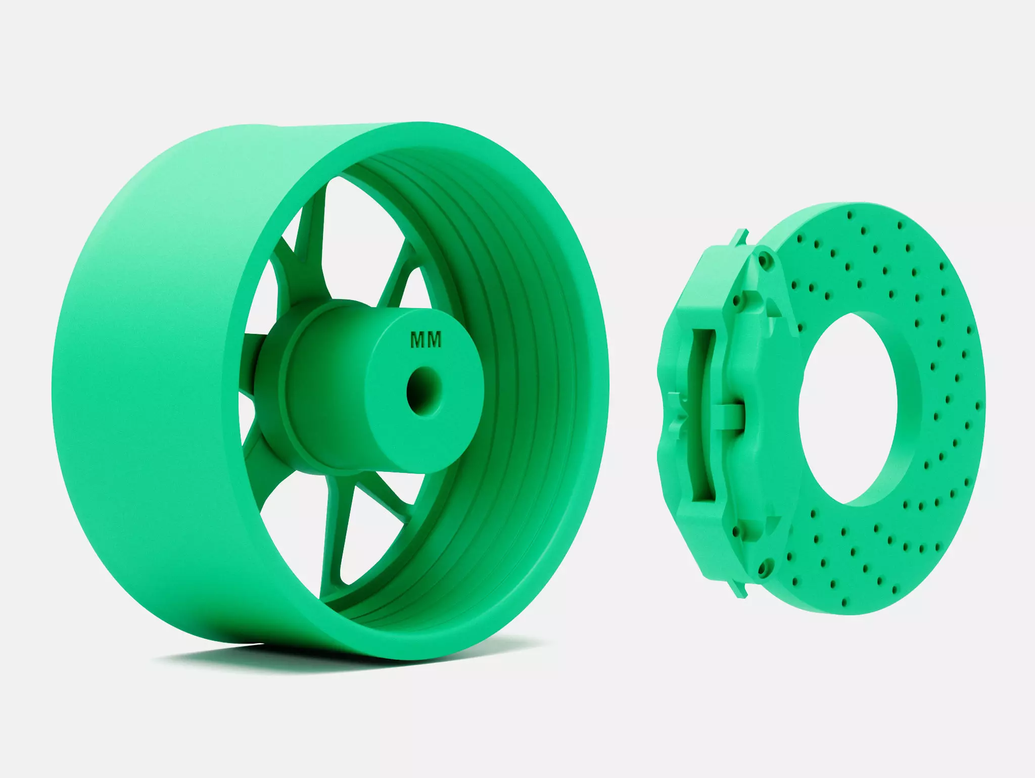 20x10 Stance SF07 Wheel and Brake 3D print model_6