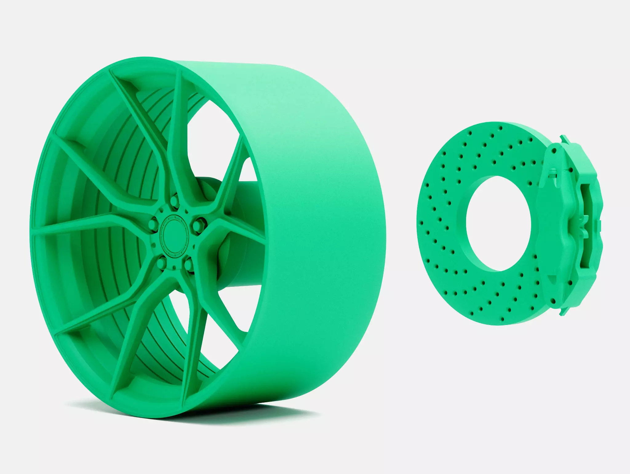 20x10 Stance SF07 Wheel and Brake 3D print model_5