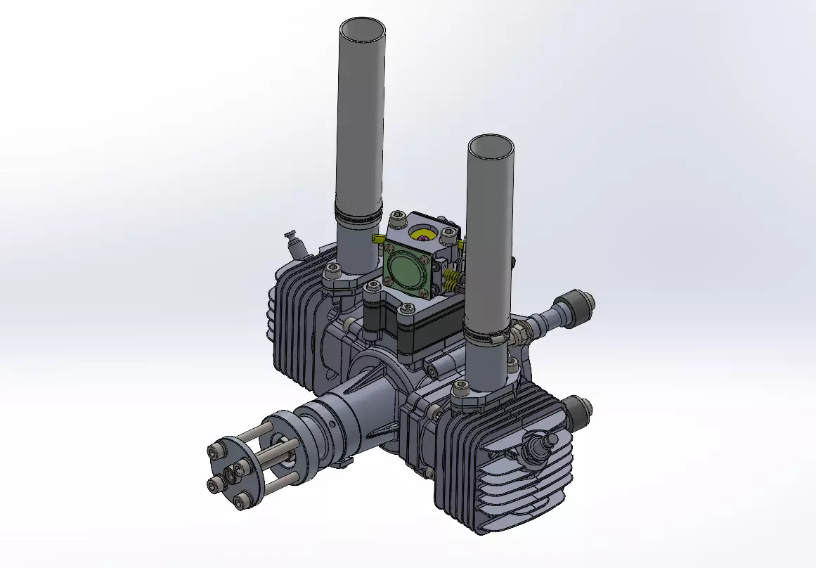 RCGF SE 70 Gerbera Engine 3D model_0