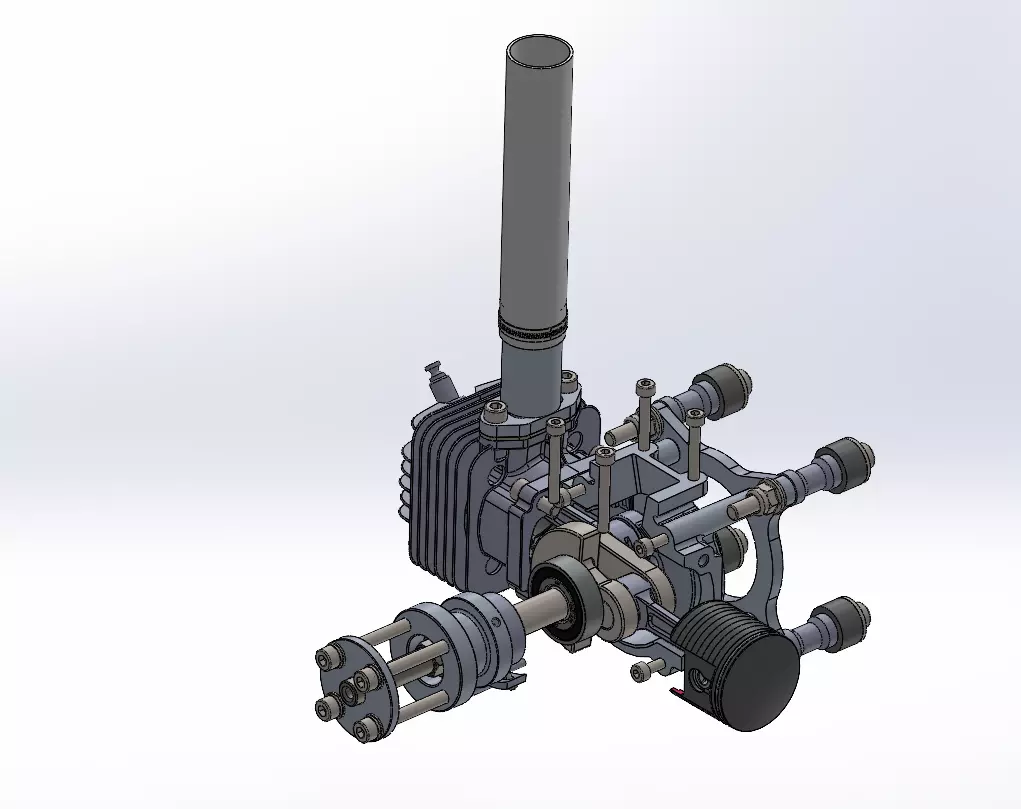RCGF SE 70 Gerbera Engine 3D model_1