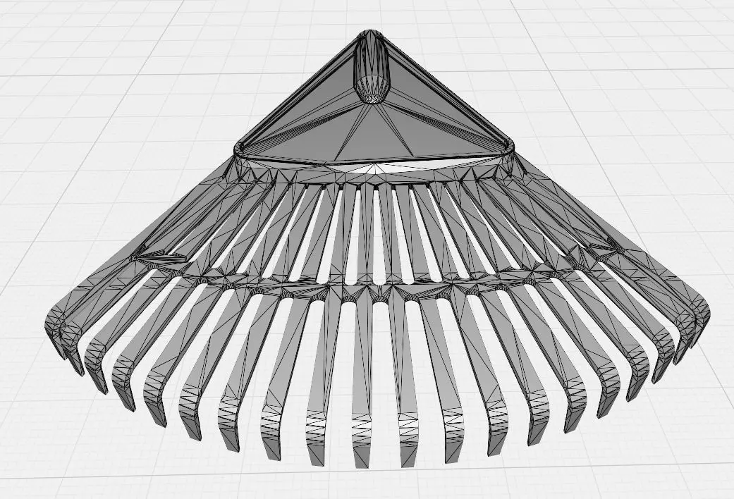 Plastic garden rake 3D print model_2