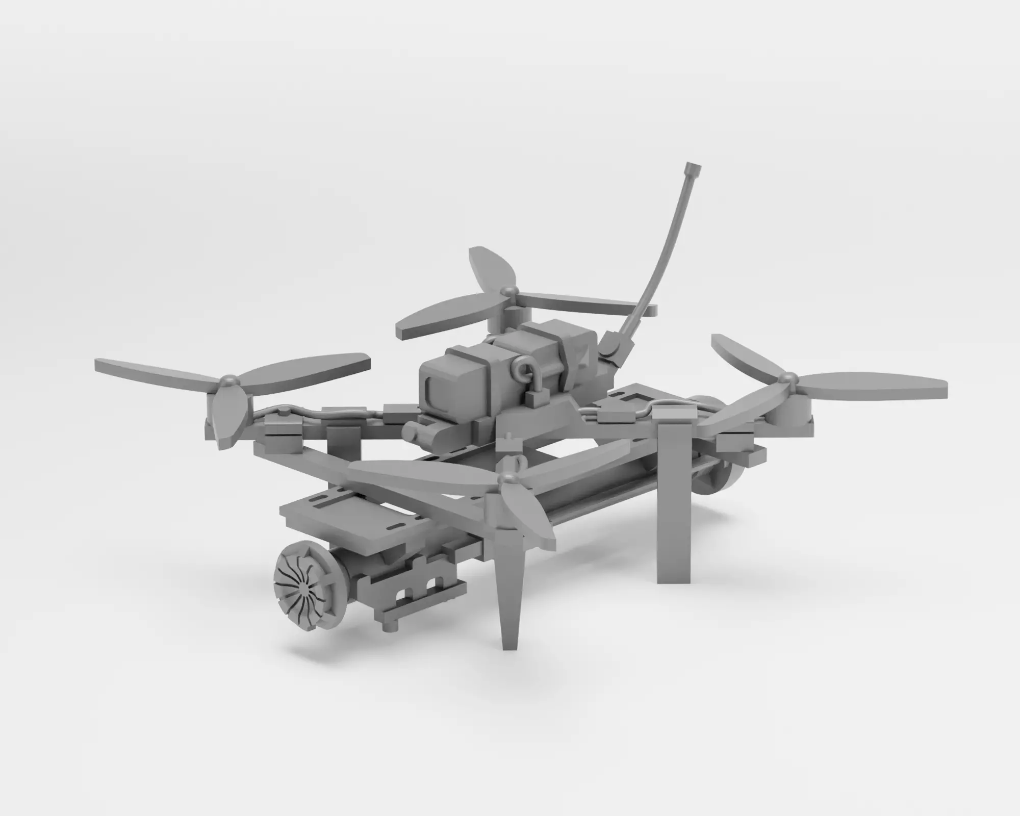 FPV Combat drones - 1-35 scale model kit - Supported 3D print model_2