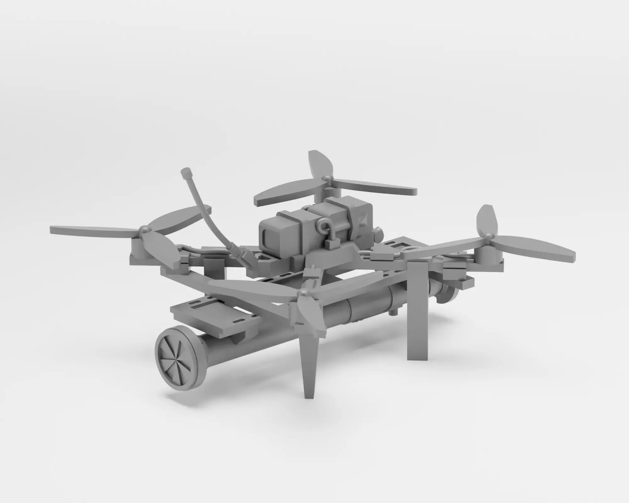 FPV Combat drones - 1-35 scale model kit - Supported 3D print model_1