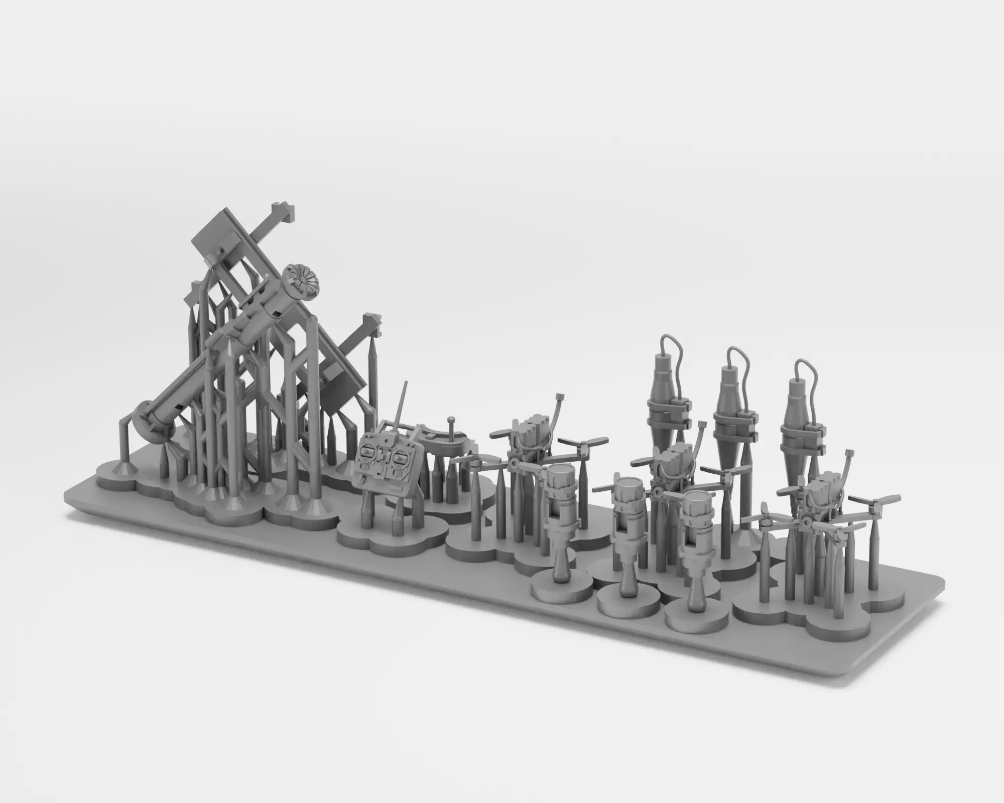 FPV Combat drones - 1-35 scale model kit - Supported 3D print model_7