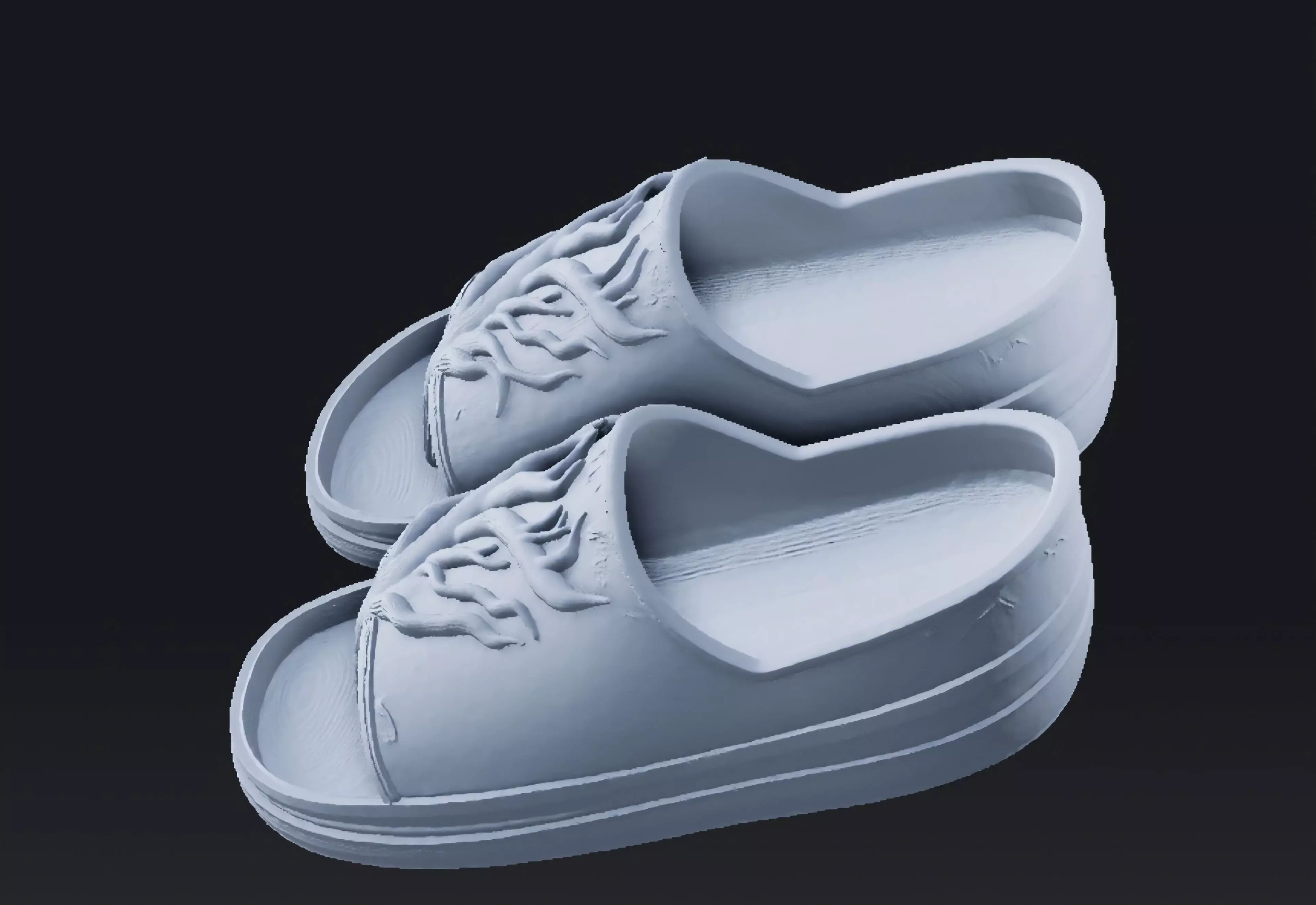 Tree inspired slipper sandals 3D print model_2