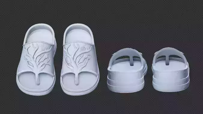 Tree inspired slipper sandals 3D print model