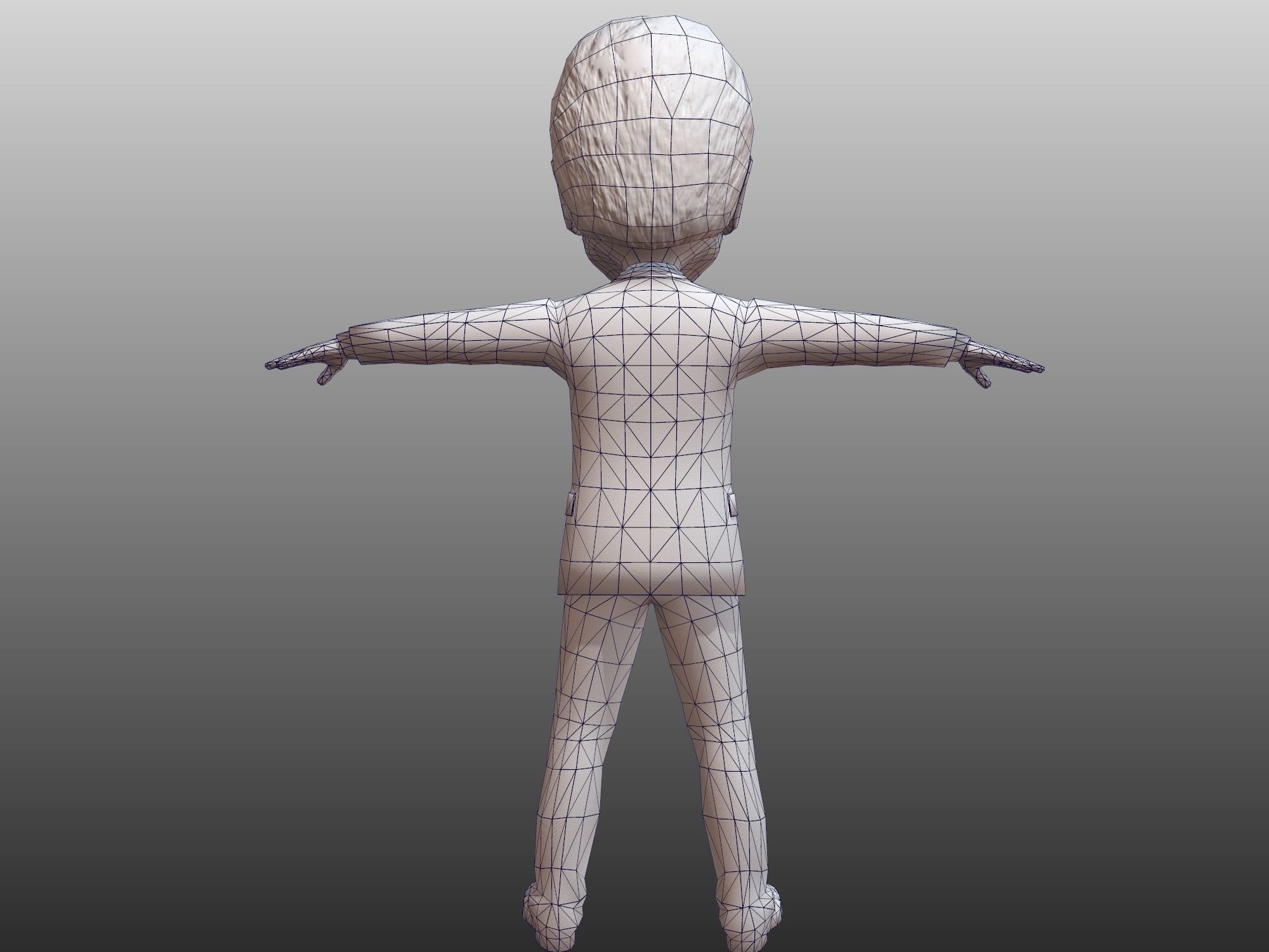 Bill Clinton 3D caricature low poly rigged Low-poly 3D model_20