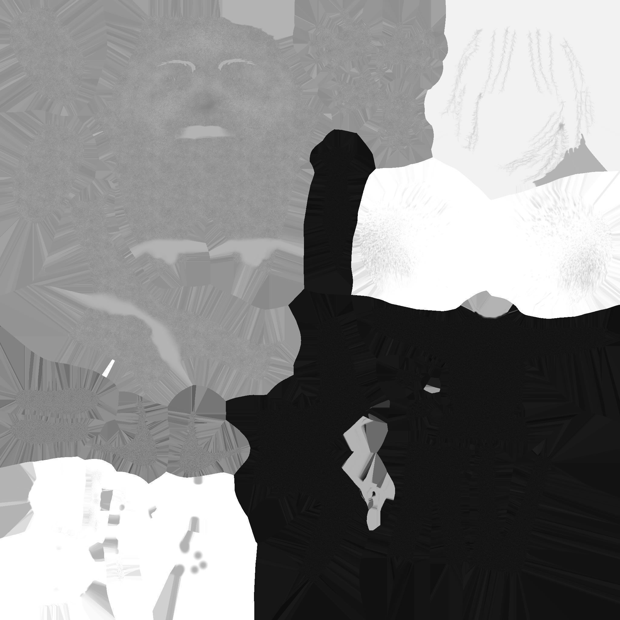 Bill Clinton 3D caricature low poly rigged Low-poly 3D model_14