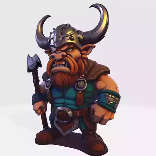 High Poly Viking Miniature for 3D Printing