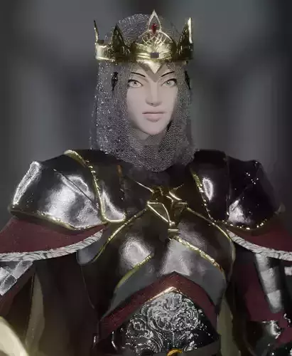 Fantasy Queen Original Character 3D Model