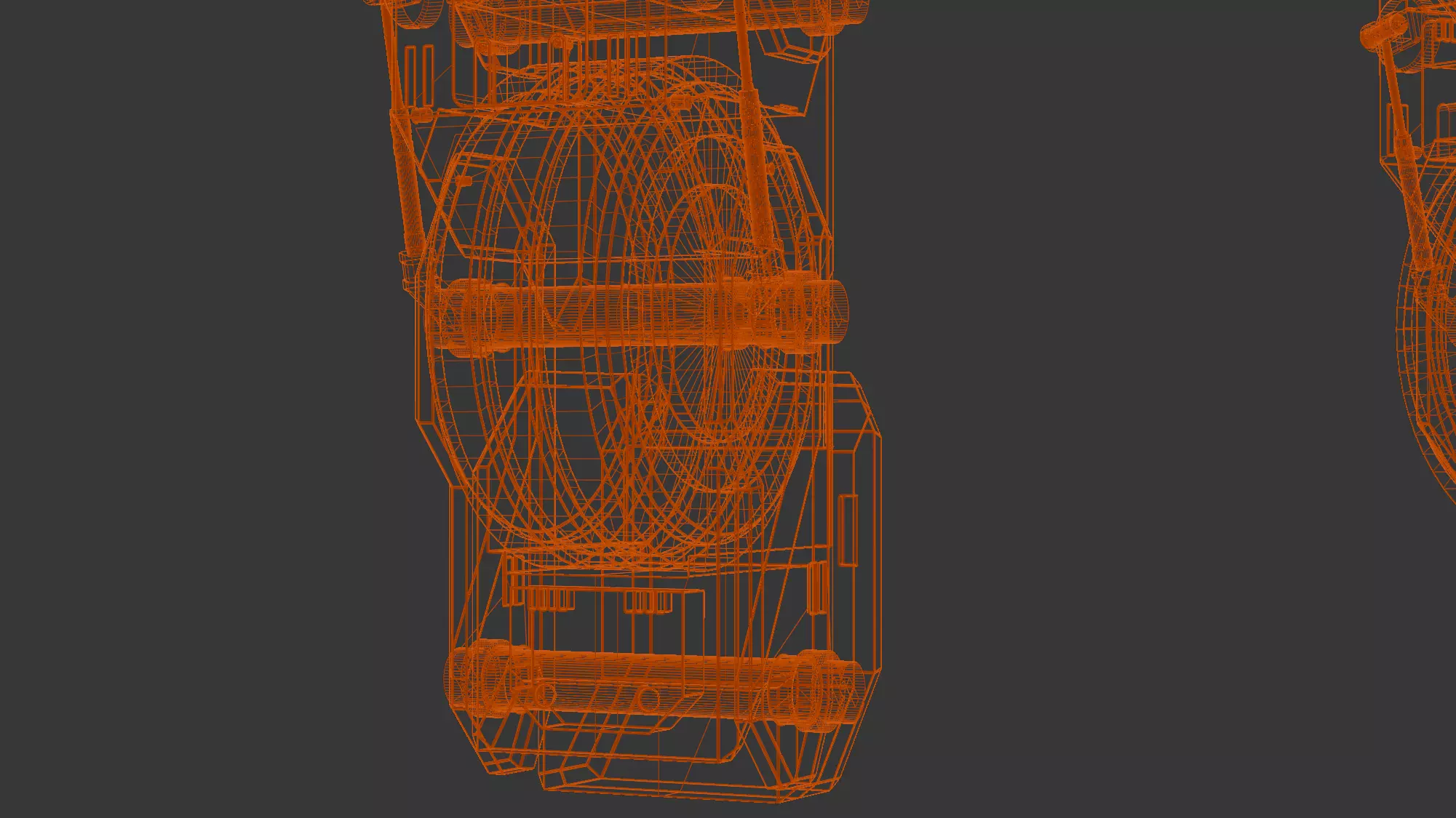 Mech Knee Low-poly 3D model_16