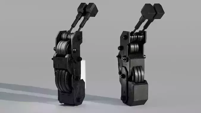 Mech Knee Low-poly 3D model
