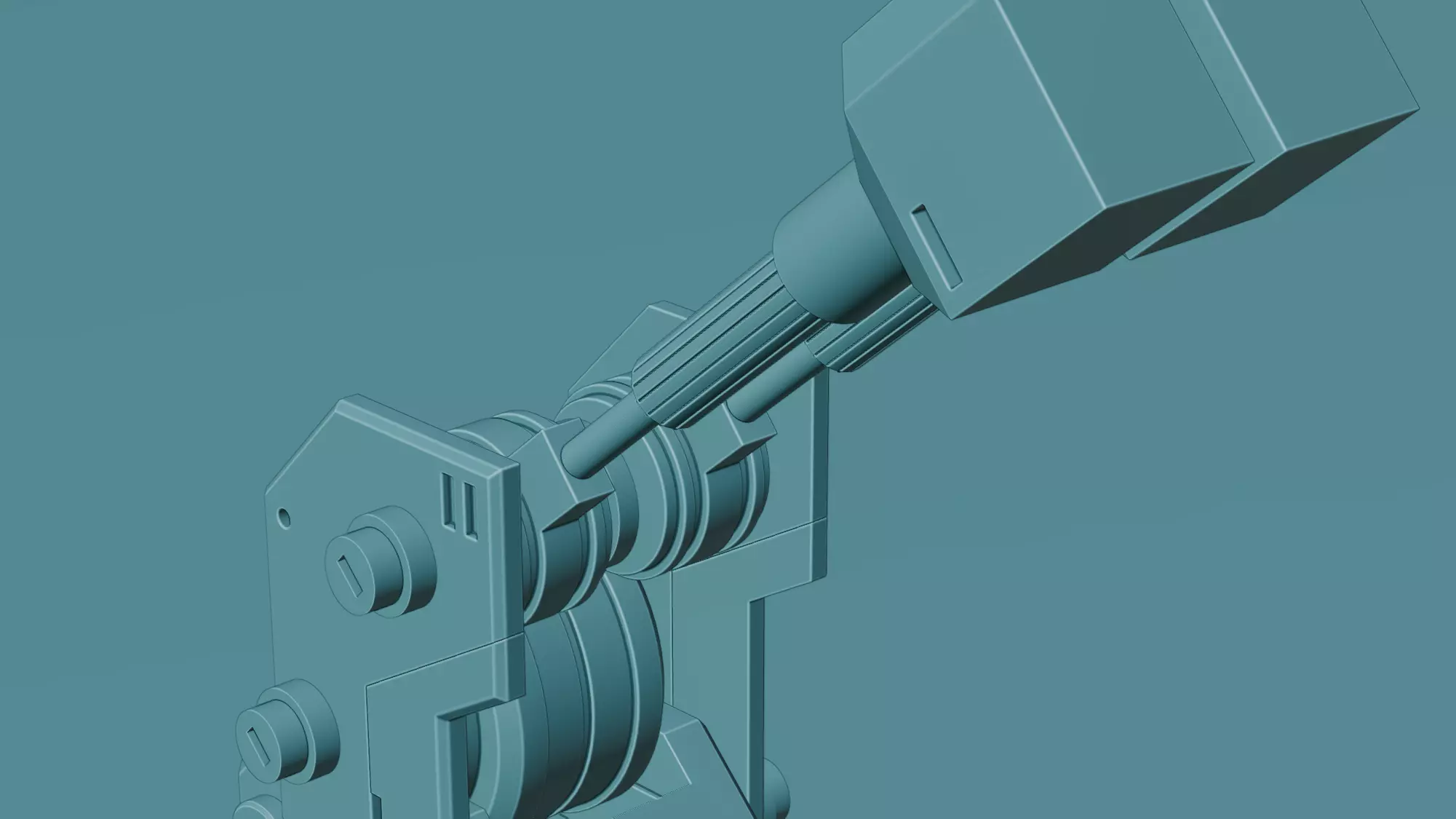 Mech Knee Low-poly 3D model_12