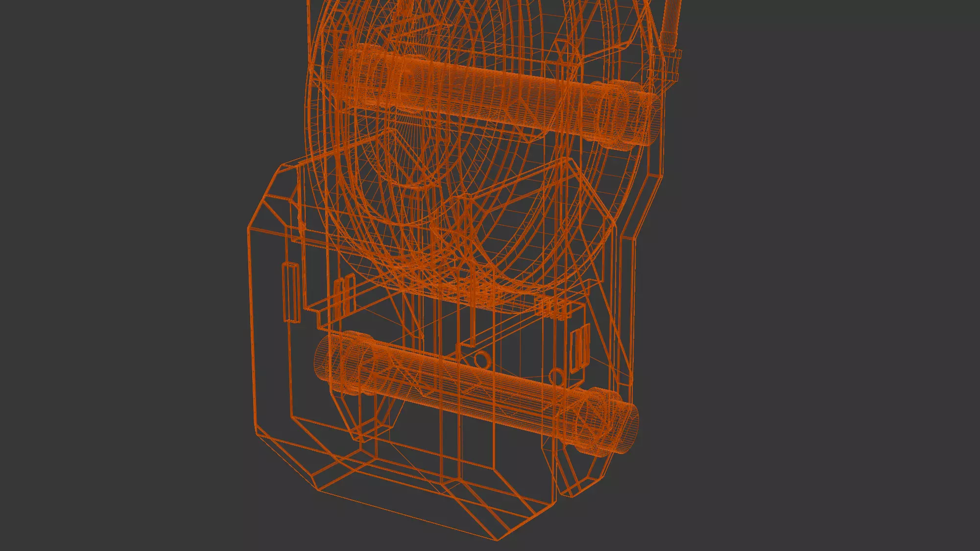 Mech Knee Low-poly 3D model_19