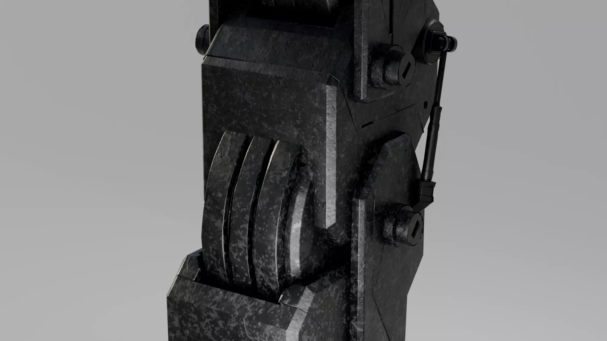 Mech Knee Low-poly 3D model_5