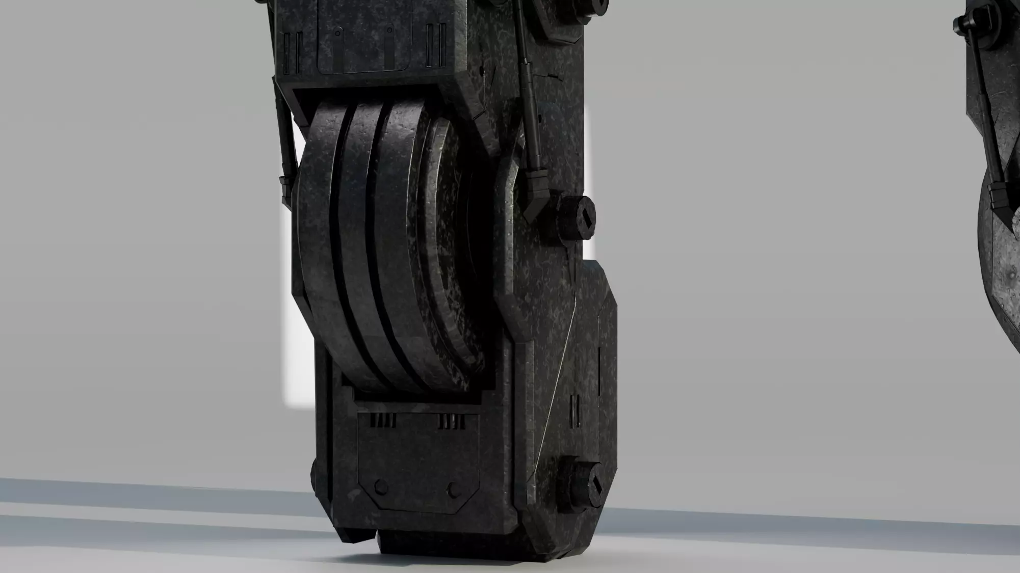 Mech Knee Low-poly 3D model_2