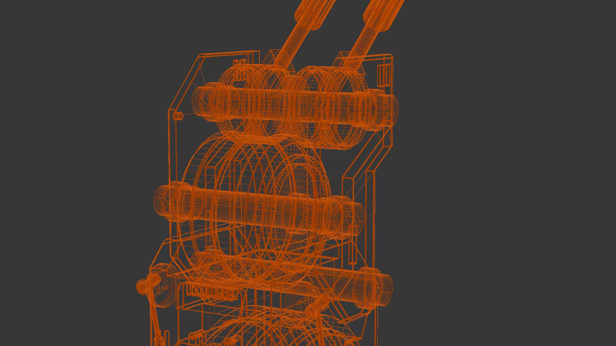 Mech Knee Low-poly 3D model_15