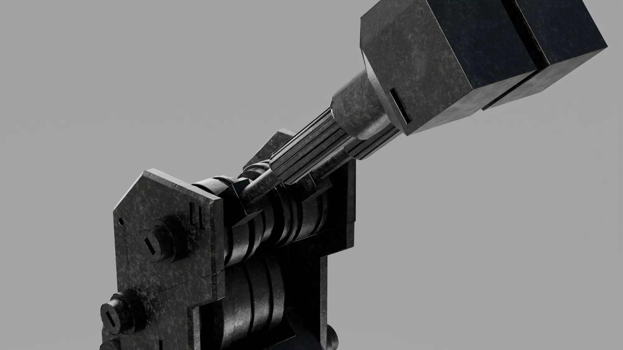 Mech Knee Low-poly 3D model_4