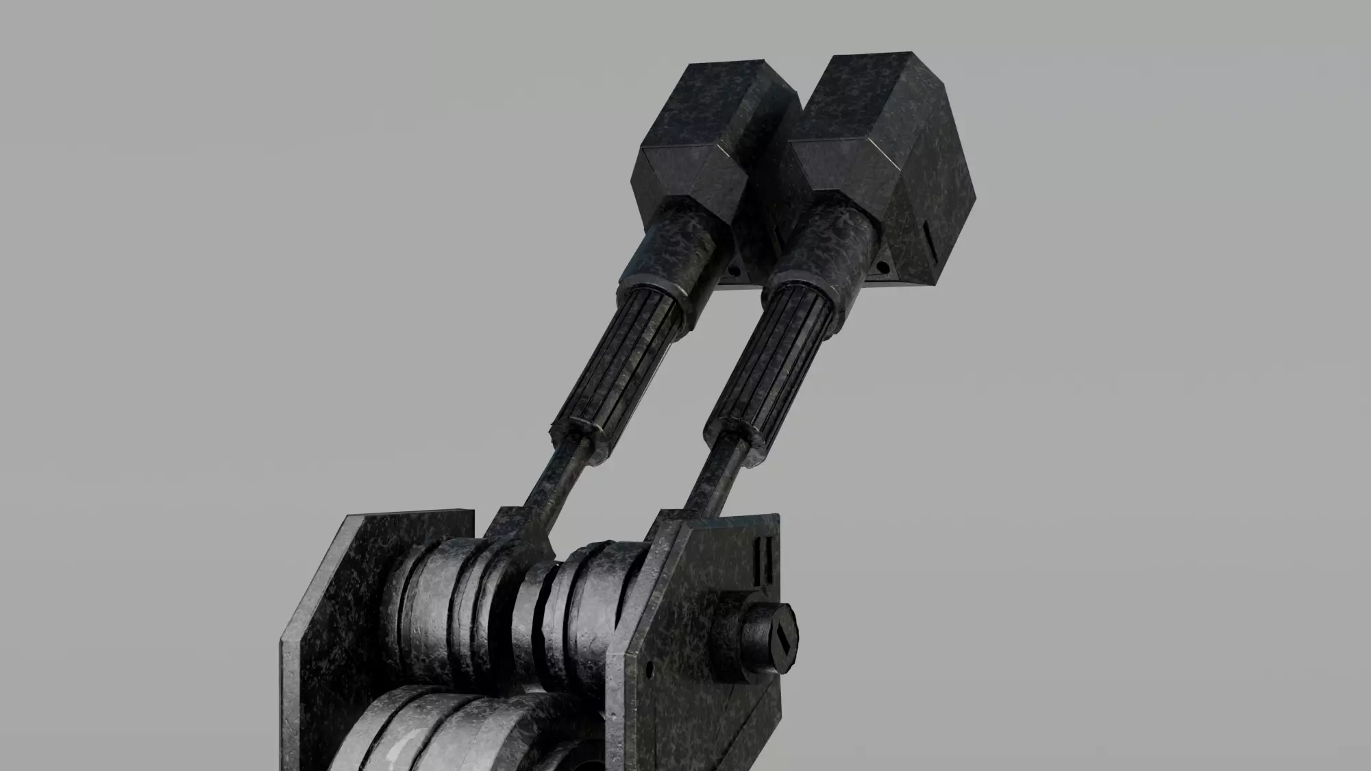 Mech Knee Low-poly 3D model_3
