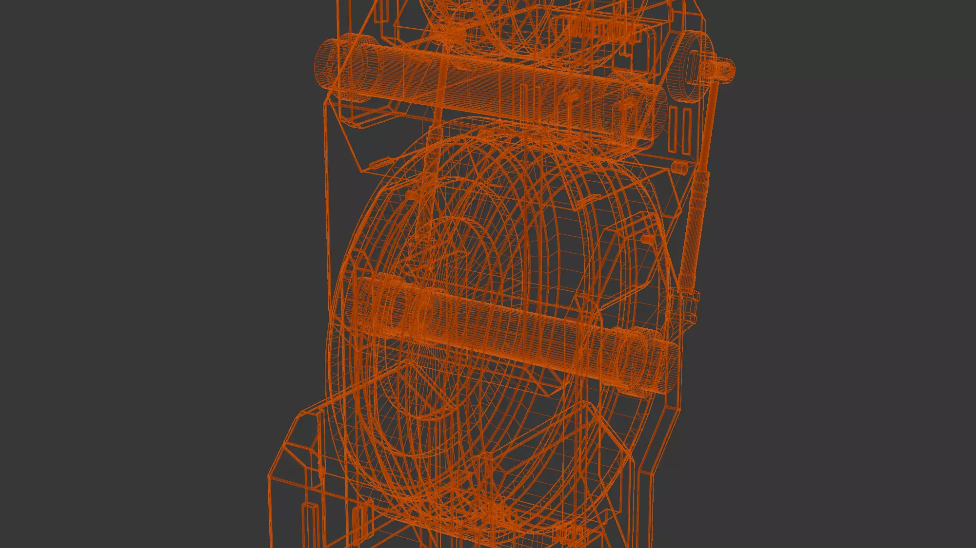Mech Knee Low-poly 3D model_17