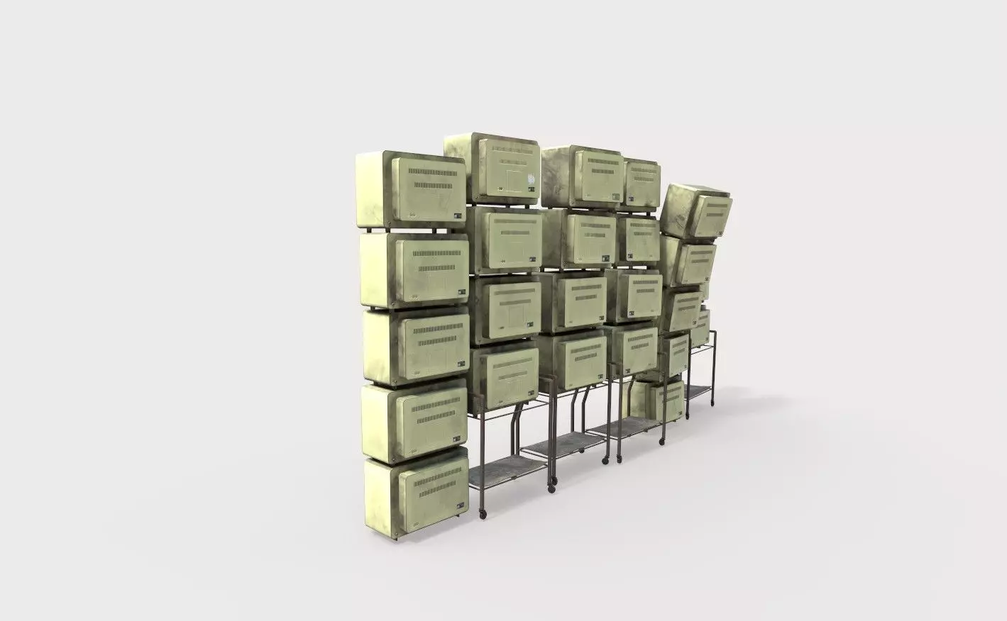 Stacks Of Retro Televisions 3D model_6
