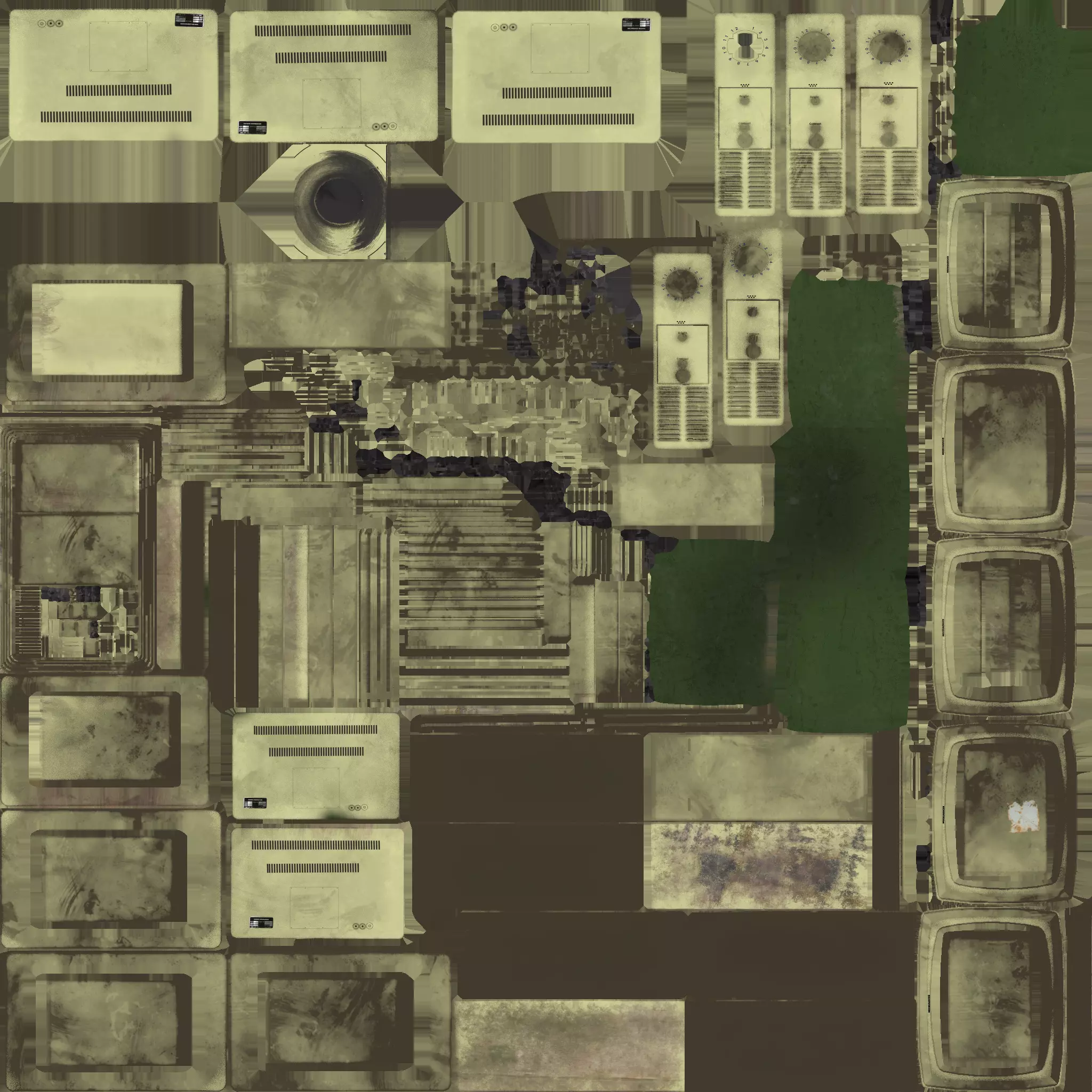 Stacks Of Retro Televisions 3D model_10