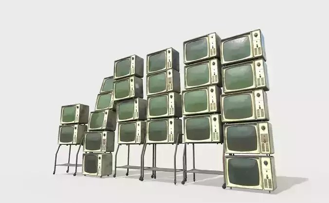 Stacks Of Retro Televisions