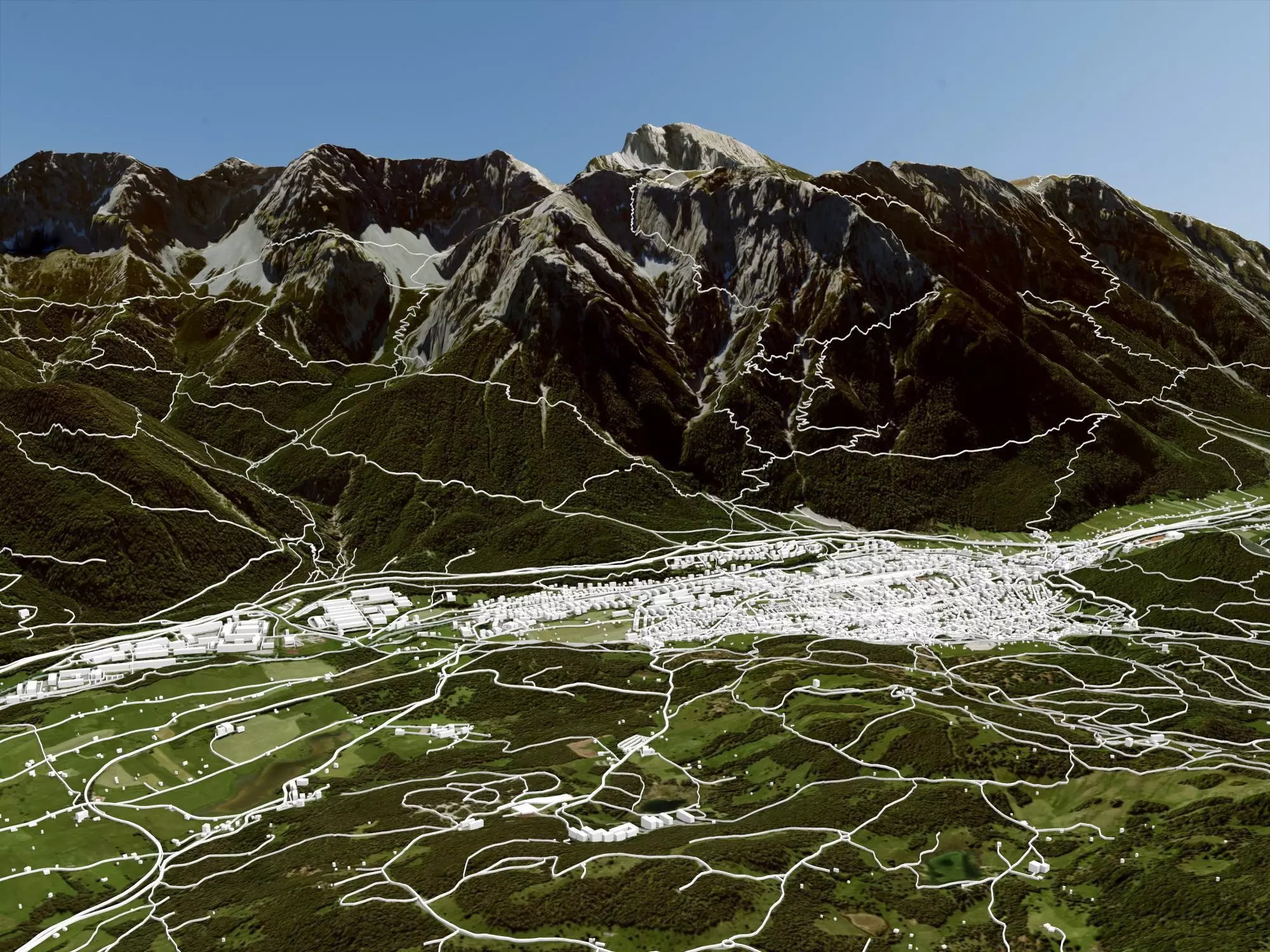 Cityscape Mittenwald Bavaria Germany 3D model_2