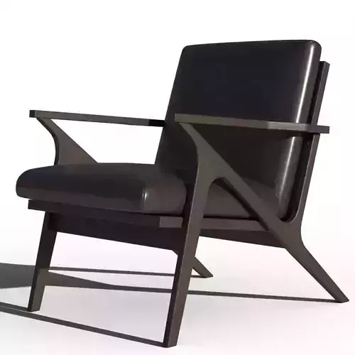 Cavett Leather Wood Frame Chair Base Low