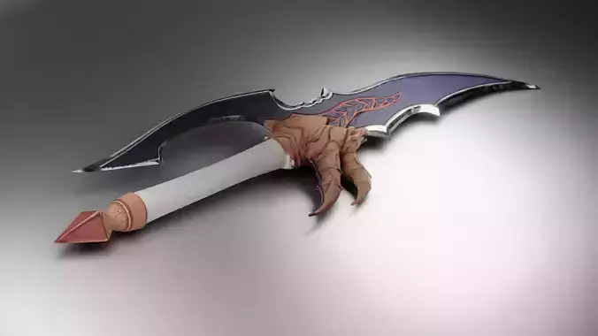 Fantasy Demon Claw Dagger High Poly 3D Model