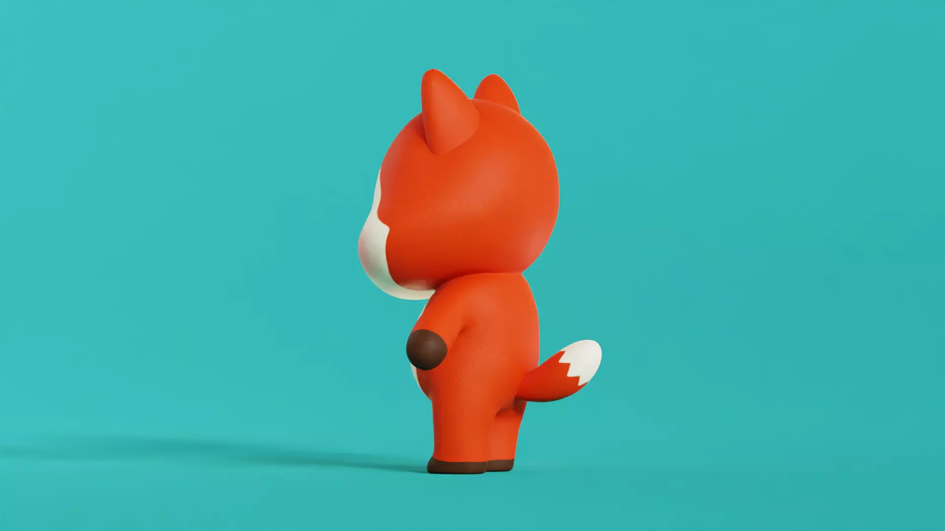 Fox Cartoon Character Chibi Kawaii Low-poly 3D model_5