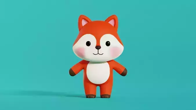 Fox Cartoon Character Chibi Kawaii