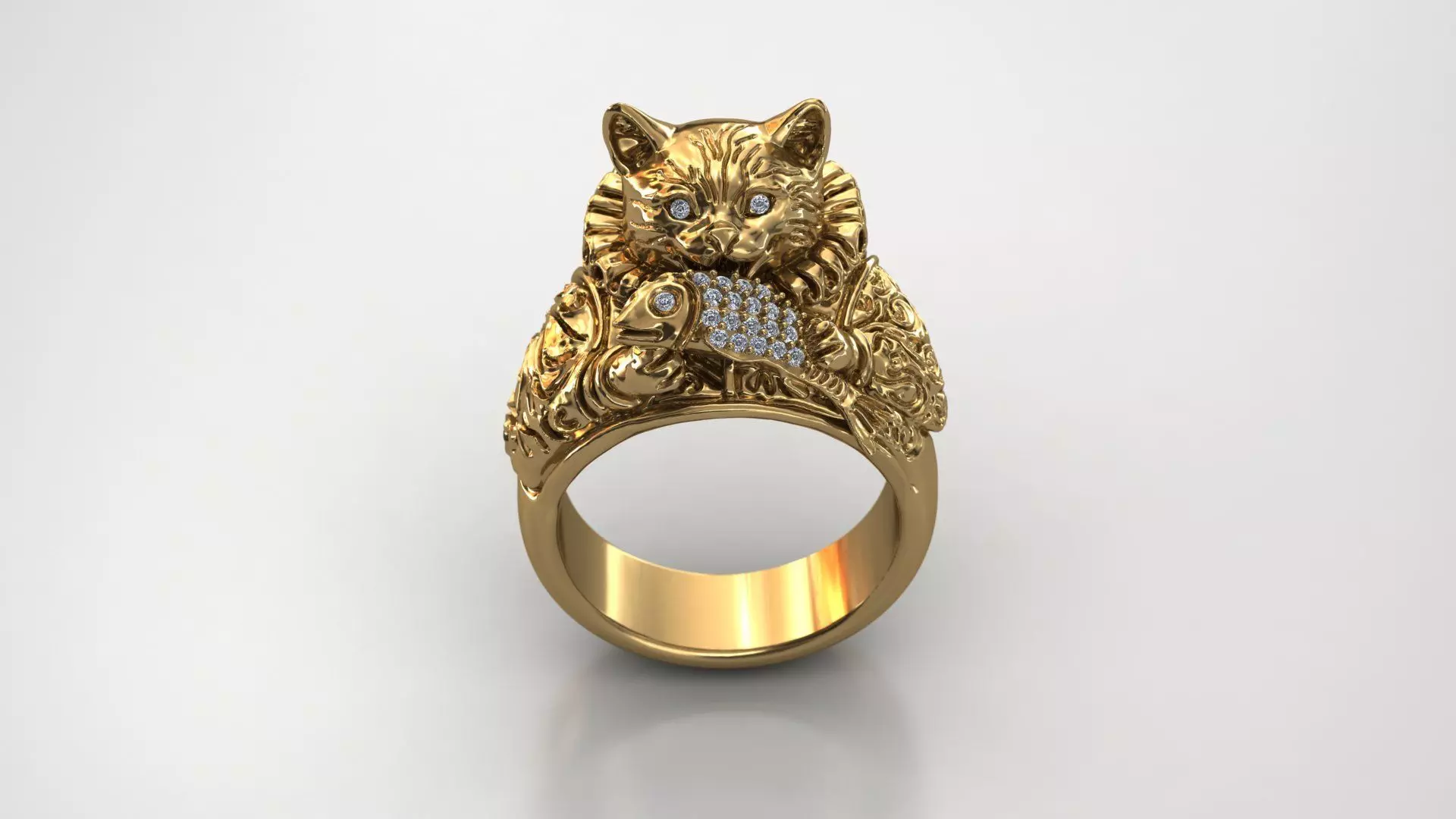 Catch of Charm ring 3D print model_6